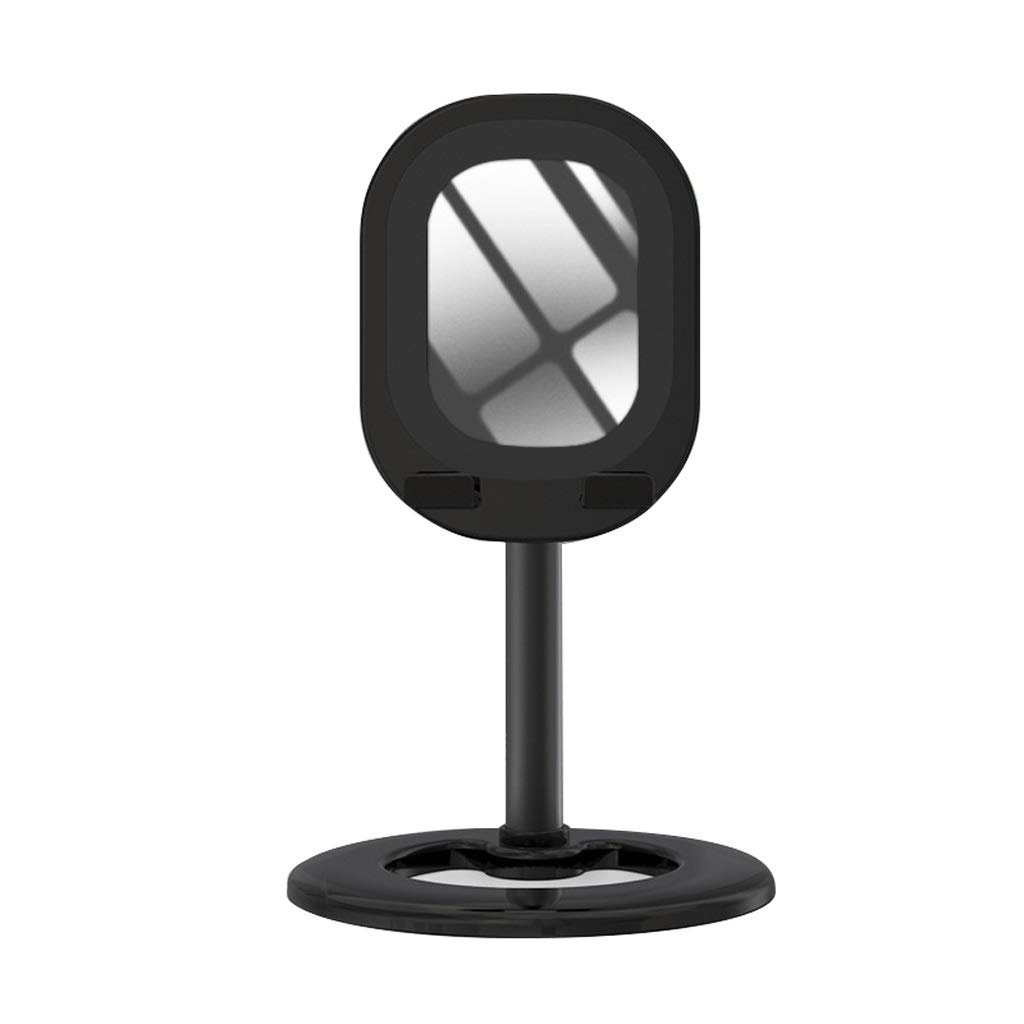 WSSBK Adjustable Phone Stand Holder for Desk - Universal Smartphone & Tablet Stand, Portable Mobile Phone Dock (Black) - Perfect for Home Office, Work Desk, and Video Calls