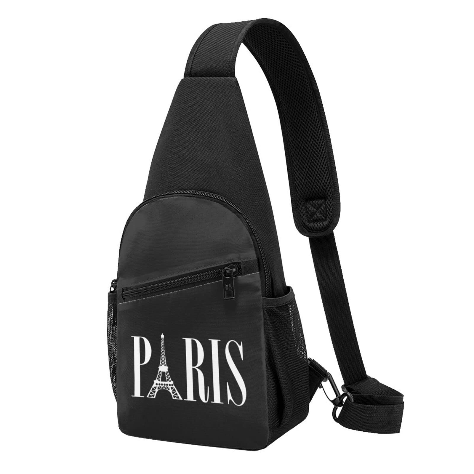 Paris France Eiffel Tower Crossbody Shoulder Bag - Stylish Casual Chest Bag for Women, Travel Purse with Adjustable Strap (Perfect for Sightseeing, Shopping & Daily Use)