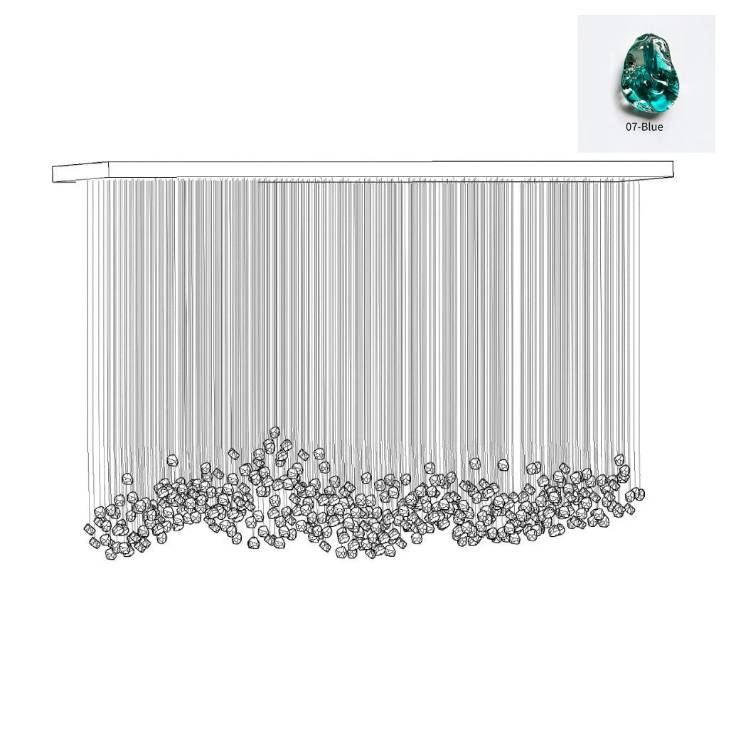 Elegant Crystal Stone Chandelier - Modern Luxury Ceiling Light Fixture for Dining Room, Living Room & Bedroom Decor