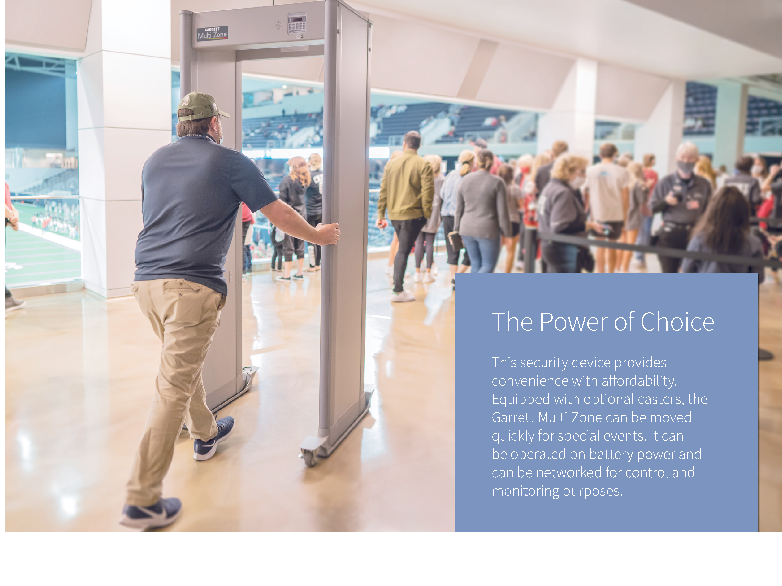 Garrett Multi Zone™ Walk Through Security Metal Detector - High Sensitivity Metal Detection for Airports, Schools & Events | Reliable Security Screening Solution