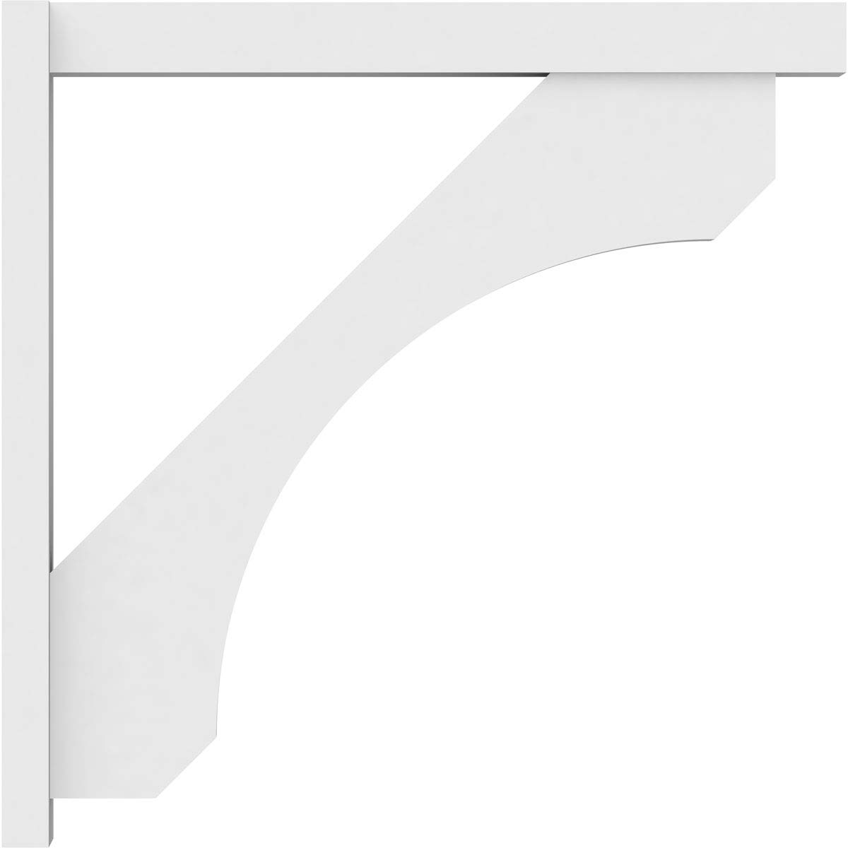 Ekena Millwork OUTP05X36X36LEC05 Legacy Architectural Grade PVC Outlooker with Block Ends - 5