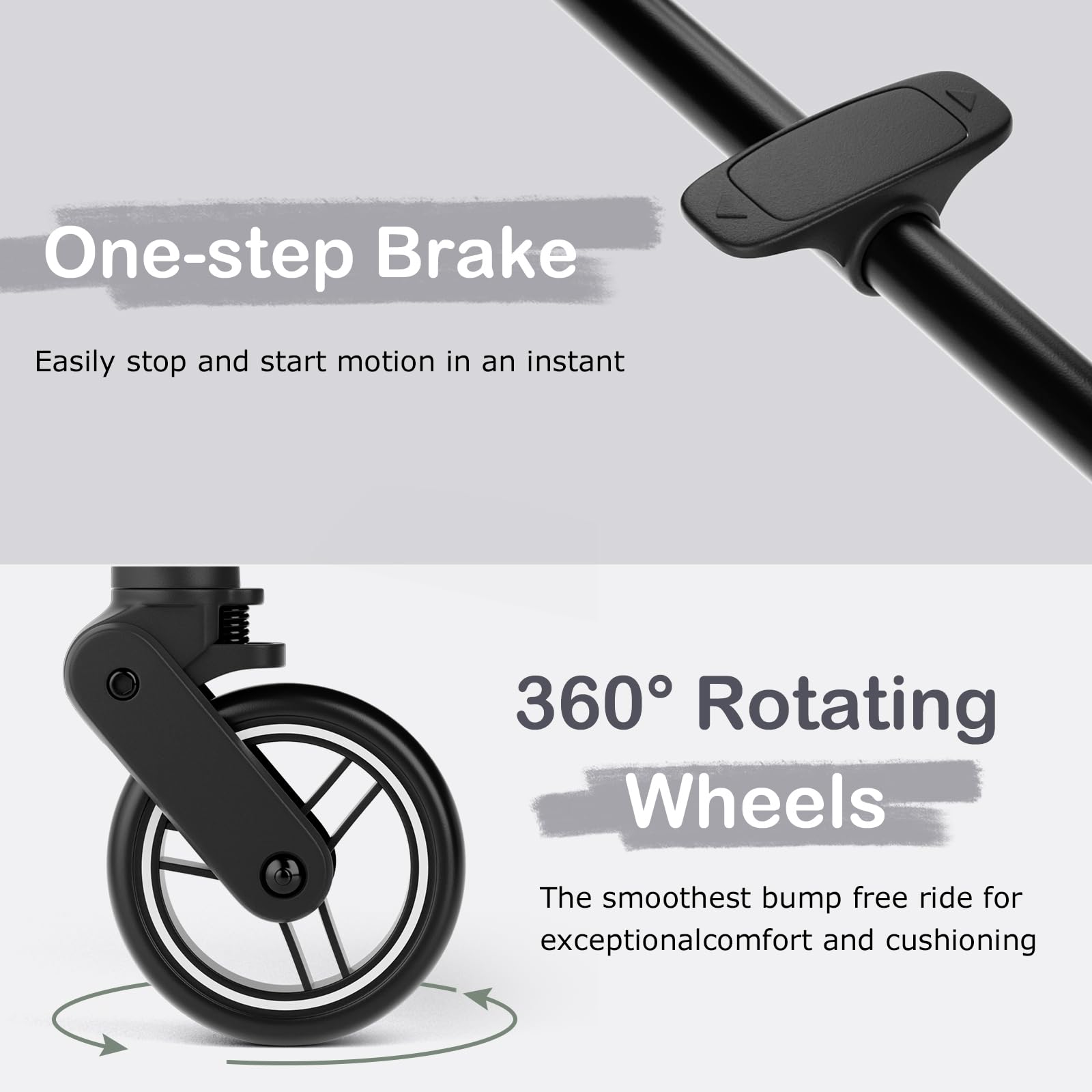 INFANS Lightweight Baby Stroller - Compact Fold Travel Stroller for Airplane, One-Hand Gravity Fold with Near Flat Recline, Foldable Toddler Stroller for Infants 0-36 Months - Perfect for Travel, Shopping & Daily Walks