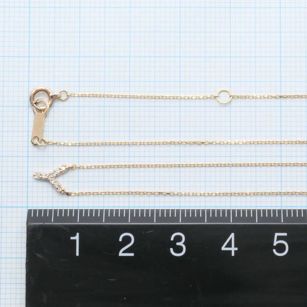 4℃ K10PG Diamond Necklace in Pink Gold - Elegant Jewelry for Women, Perfect for Weddings, Anniversaries & Special Occasions