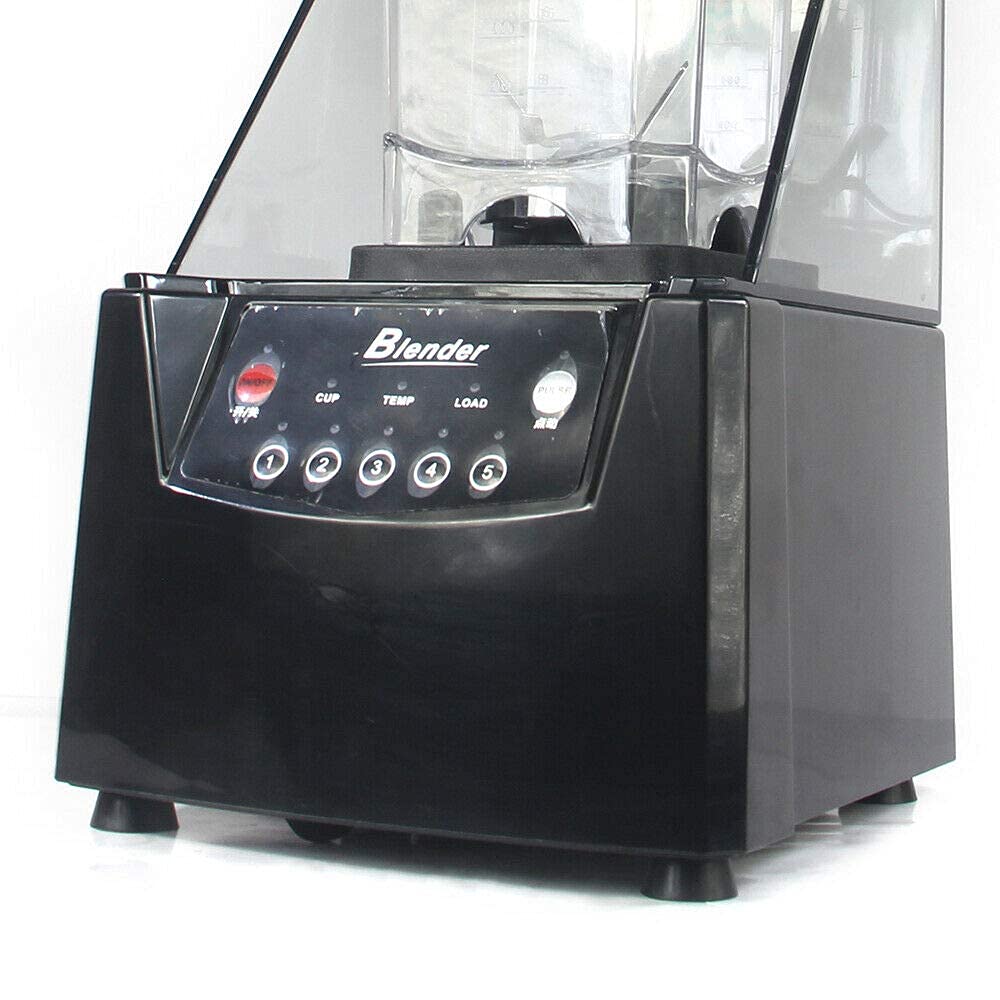 DNYSYSJ 1.8L Commercial Smoothie Blender - 2200W High Power Electric Juicer Mixer with Soundproof Enclosure for Home, Cafe & Juice Bars - Quiet Operation, 110V 60Hz, Black - Perfect for Smoothies, Shakes & Healthy Drinks