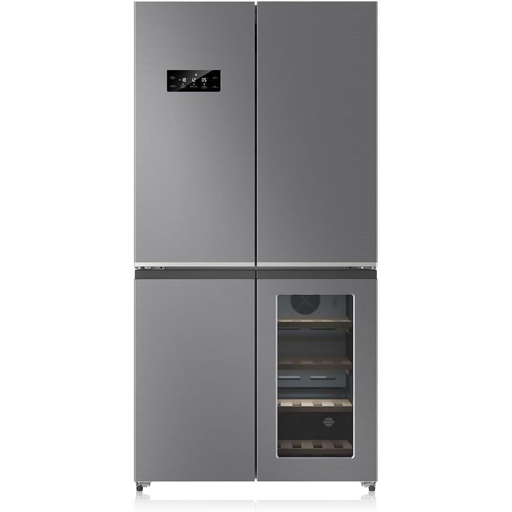 GARVEE 36 Inch Large Capacity French Door Refrigerator - 21 cu.ft 4-Door Fridge with Wine Cabinet, Dual Ice Maker & Adjustable Glass Shelves | Perfect for Modern Kitchens, Entertaining & Wine Storage