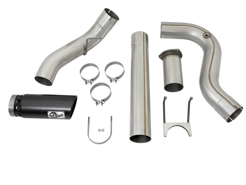 aFe Large Bore HD 5-inch DPF Back 409 Stainless Steel Exhaust System with Black Tip for 2017 Ford F-250/F-350/F-450 Super Duty 6.7L Power Stroke V8 Diesel Trucks - Improved Performance & Sound for Towing, Off-Road & Daily Driving