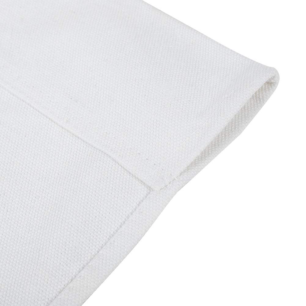 Keenso Director Chair Cover Set - Heavy Duty Canvas Replacement Seat Cover for Folding Chairs, Durable White Furniture Accessory - Perfect for Outdoor Patio, Camping, Beach & Home Decor
