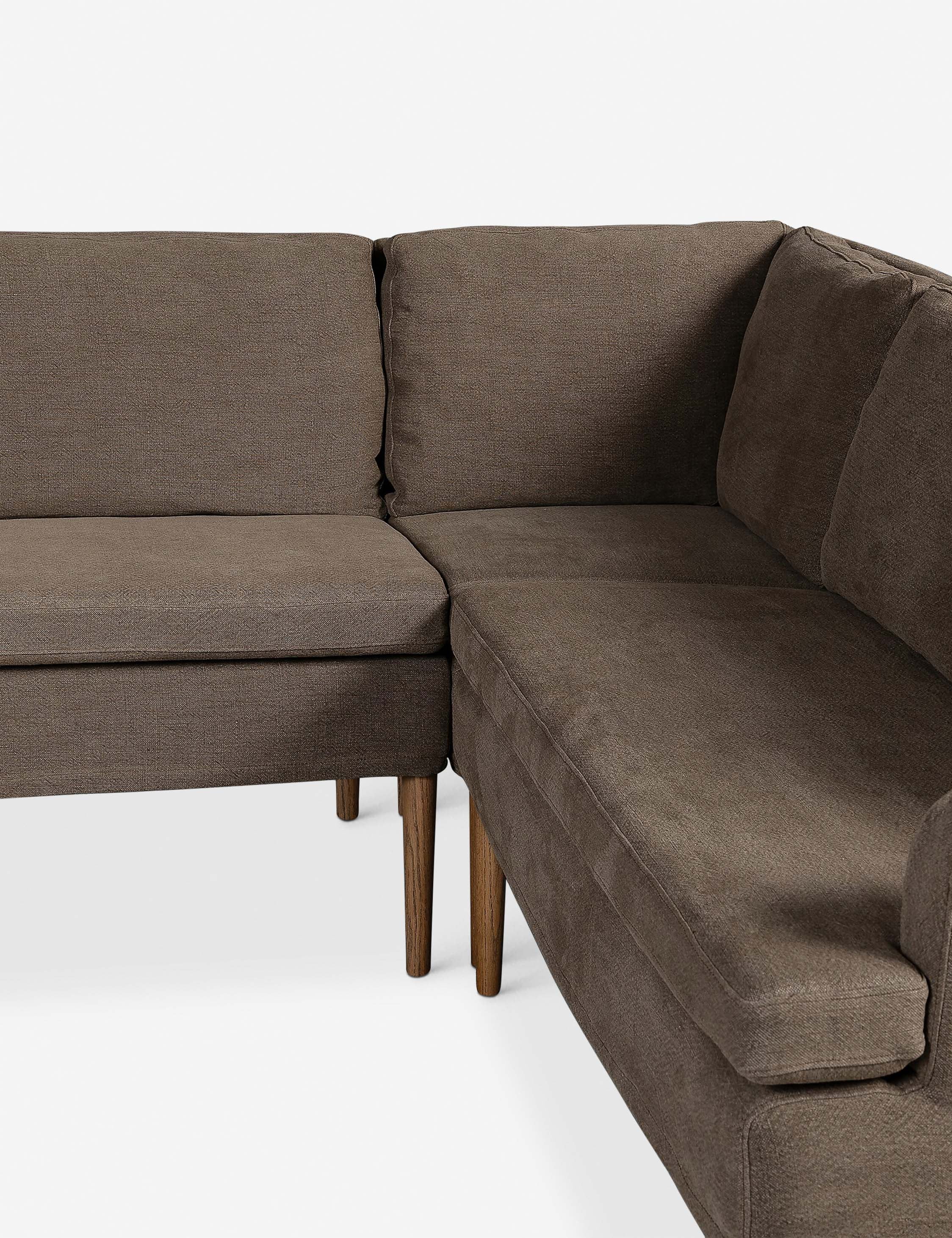 Aurelia U-Shaped Dining Banquette by Amber Lewis x Four Hands - Modern Upholstered Booth Seating for Kitchen, Dining Room & Breakfast Nook