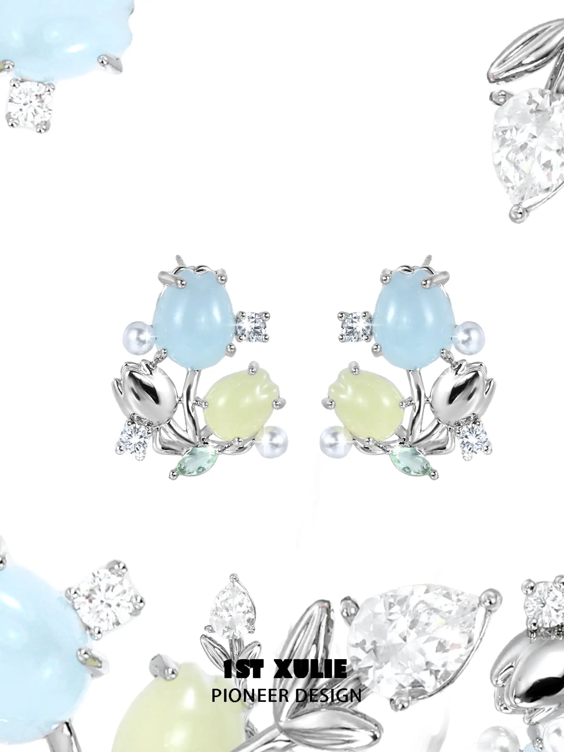 Shining S925 Sterling Silver 18K Gold Plated Pearl Tulip Stud Earrings for Women - Elegant Floral Jewelry Gift for Valentine's Day, Anniversary & Special Occasions