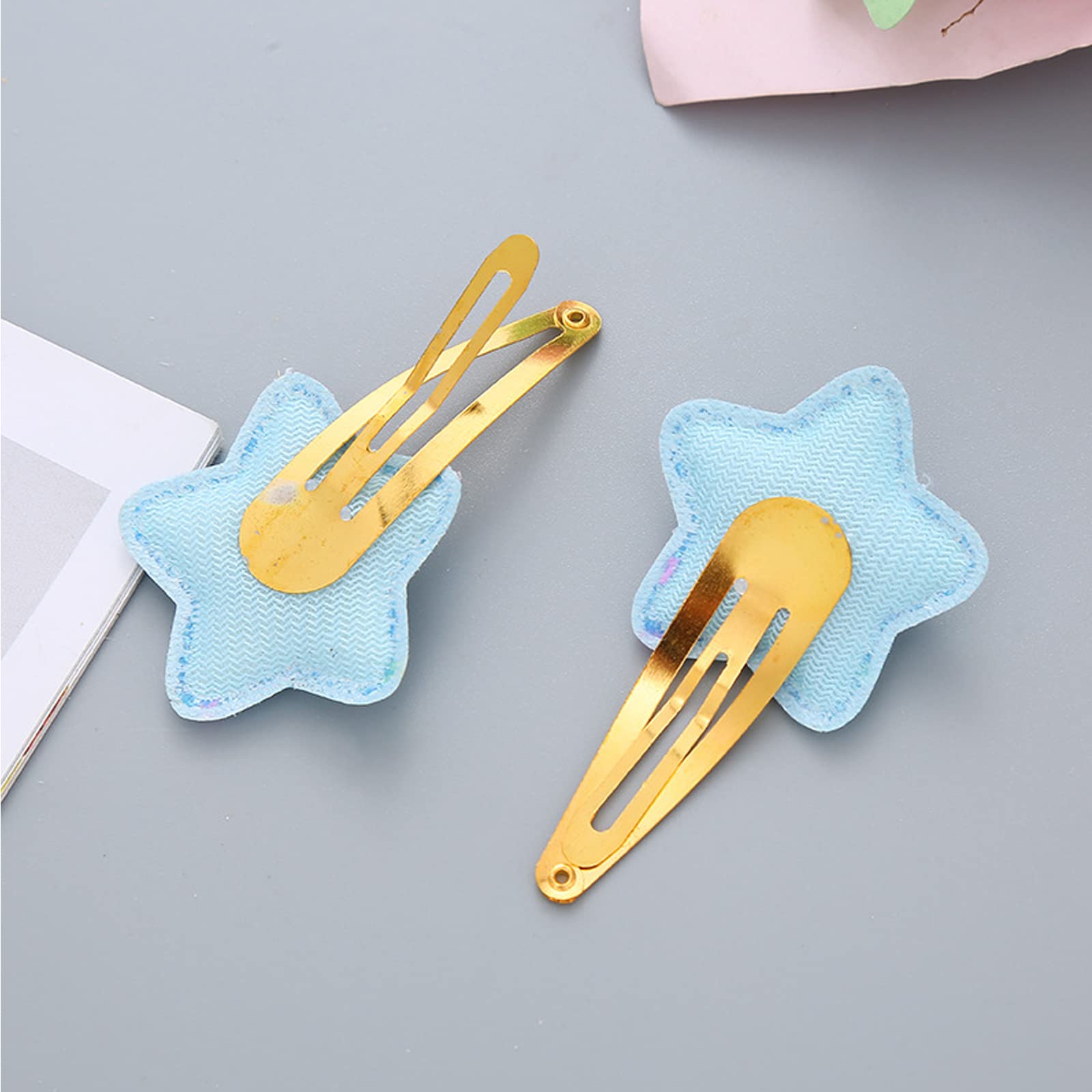 MUFEKUM 10 Pairs Girls Hair Clips - Cute Metal Snap Barrettes with Star, Butterfly, Crown, Heart & Rabbit Designs | Sparkly Hair Accessories for Kids & Toddlers | Perfect for School, Parties & Everyday Wear
