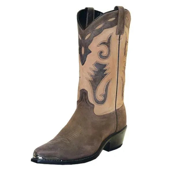 Premium Men's Genuine Leather Cowboy Boots - Abilene Ernest - Western Style Riding Boots for Country, Rodeo & Outdoor Activities