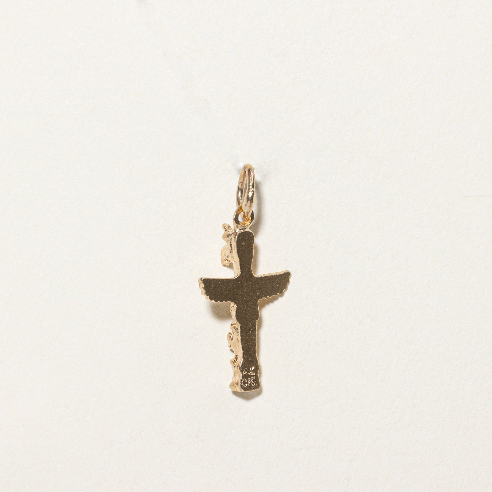 10K Yellow Gold Totem Pole Charm Pendant - Handcrafted Native American Jewelry for Necklace - Perfect for Cultural Gifts, Spiritual Protection & Fashion Accessories