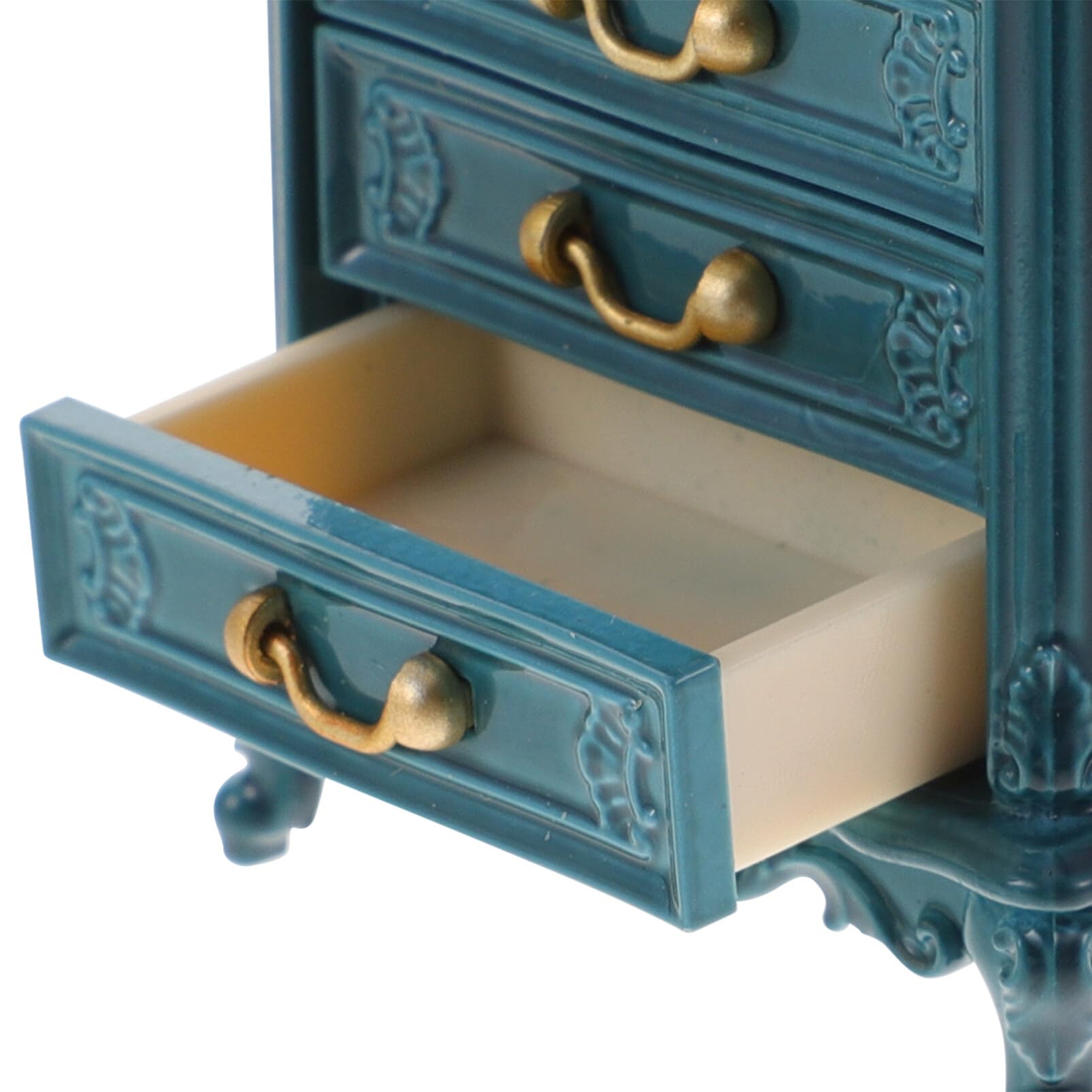 Mini Wooden Dollhouse Cabinet 1:24 Scale - Storage Dresser for Pretend Play & Dollhouse Furniture