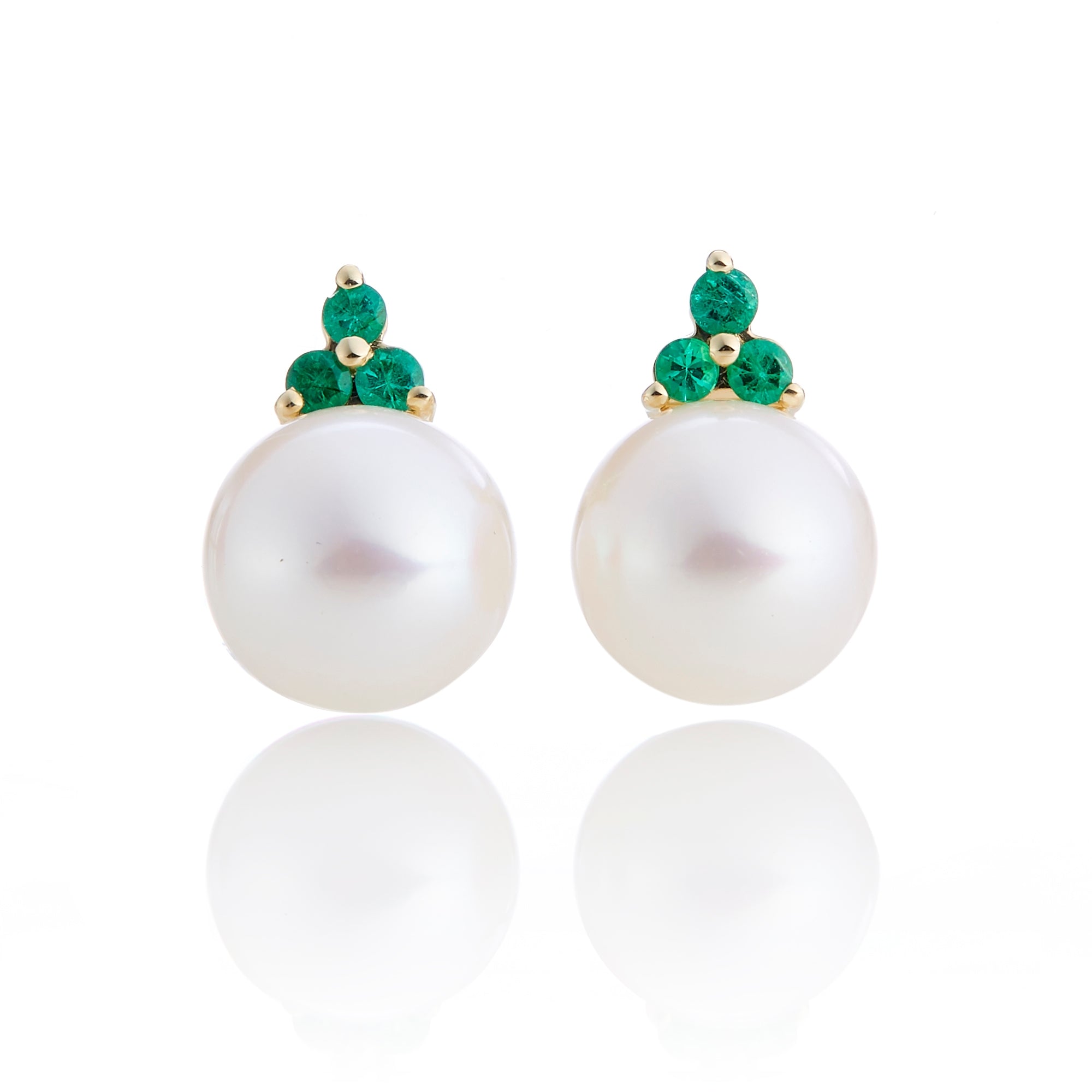 Elegant Madison Pearl and Emerald Earrings for Women - Perfect for Weddings, Parties & Special Occasions
