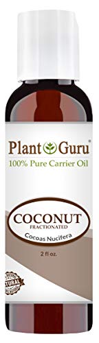 100% Pure Fractionated Coconut Oil 2 oz - Natural MCT Carrier Oil for Skin, Face, Body & Hair | Moisturizer for Massage & Hair Growth | Perfect for Diluting Essential Oils in Aromatherapy | Great for DIY Beauty, Spa Treatments & Natural Skincare Routines