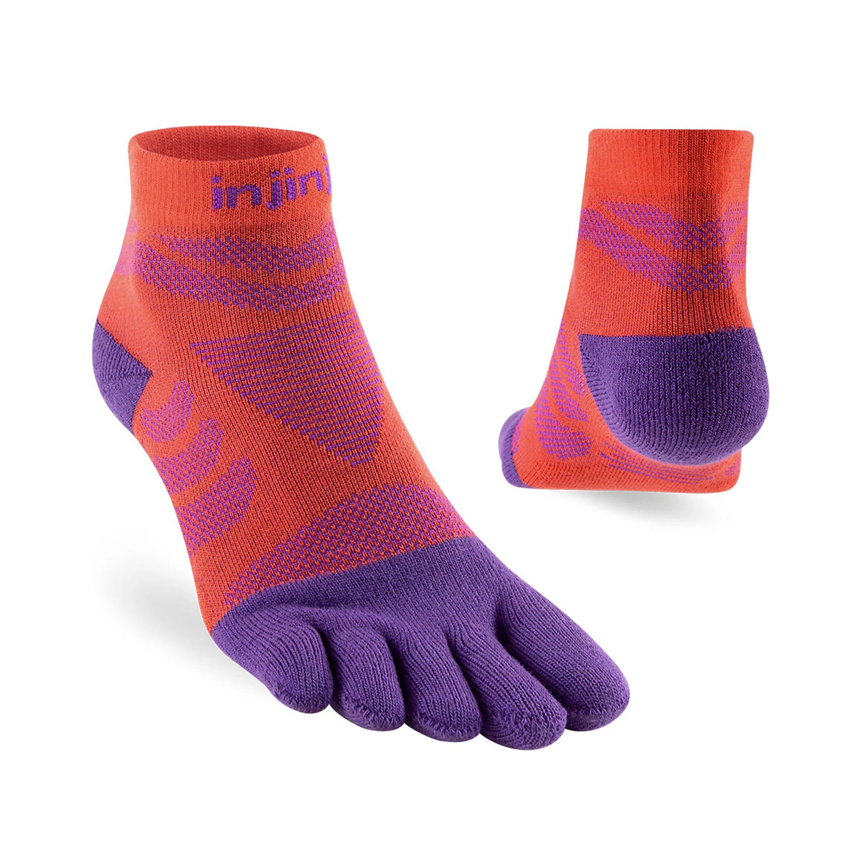 Women's Injinji Ultra Run Mini Crew Socks - Lightweight Toe Socks for Running, Hiking & Outdoor Sports - Breathable Performance Socks for Athletes