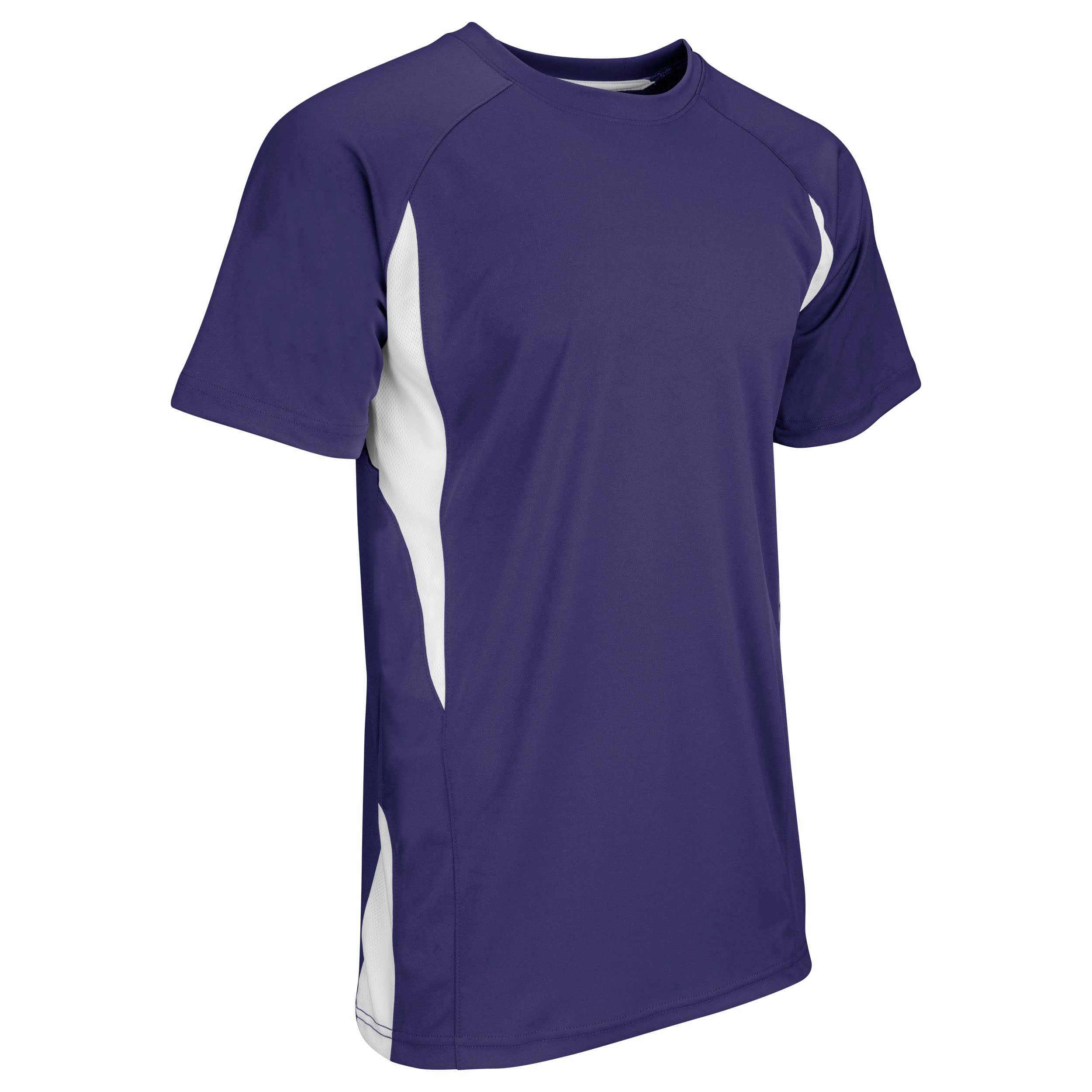 Champro Boys' Top Spin Lightweight Youth Baseball Jersey - Purple & White, Medium Size | Perfect for Little League Games & Youth Baseball Practice