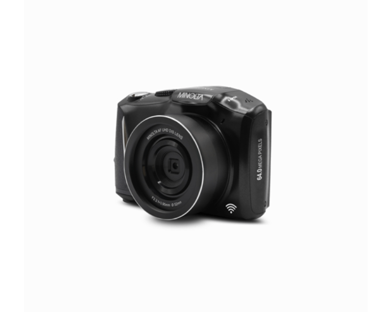 MINOLTA MND55 64MP Autofocus Digital Camera - 4K Ultra HD Video, WiFi Connectivity (Black) - Perfect for Travel Photography, Vlogging & Content Creation - Memory Card Not Included