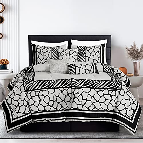 Ivory/Black Animal Print
