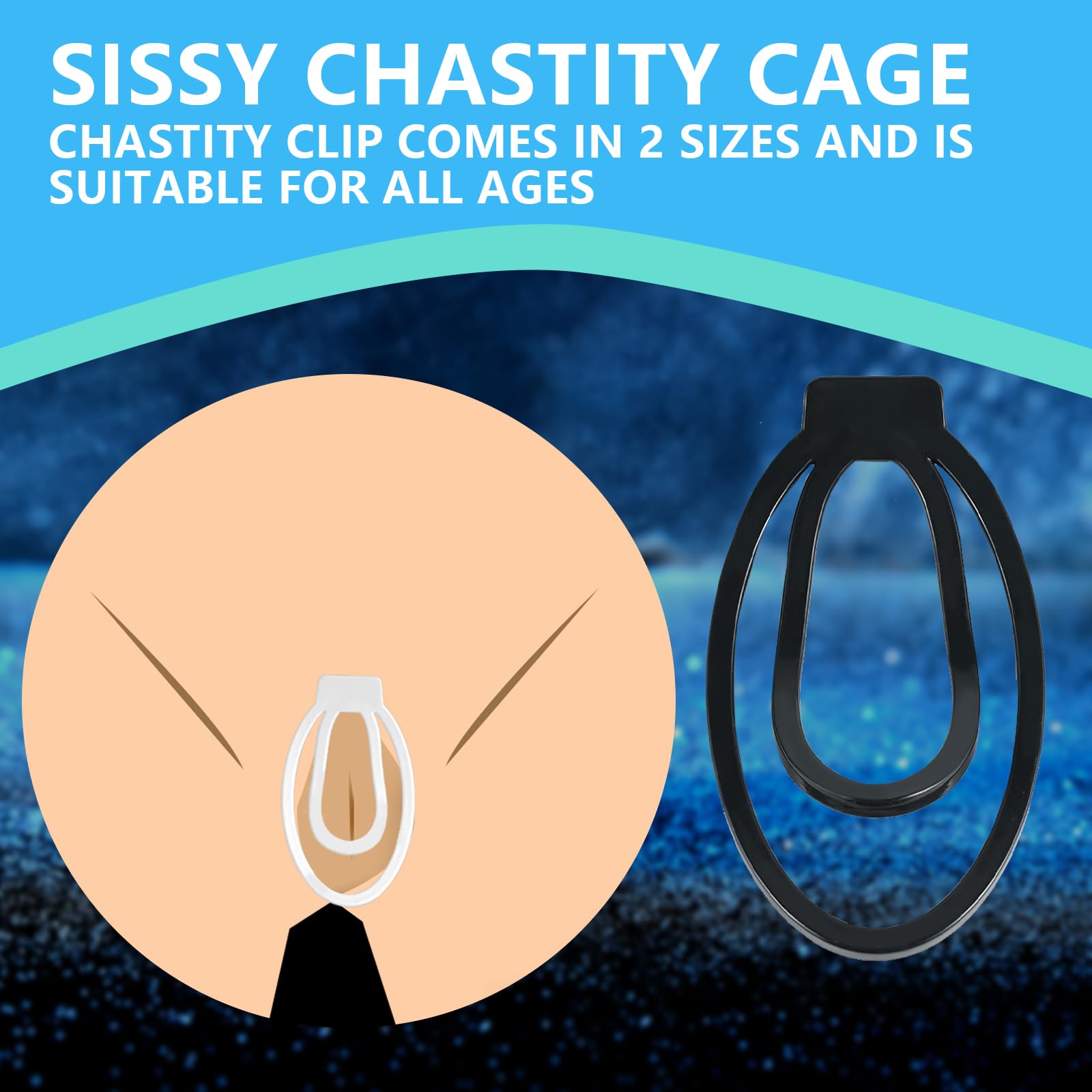 **Sissy Male Chastity Cage Lock - Discreet Penis Ring Bondage Sex Toy for Effortless Feminization & Bulge Concealment - Perfect for BDSM Training & Role Play (Black, Small)**