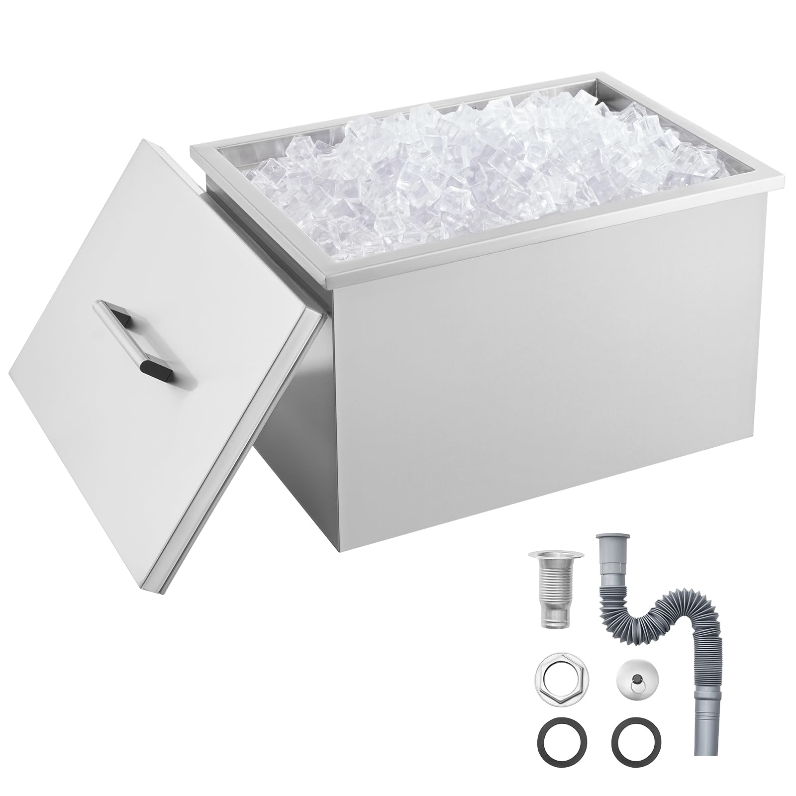 VEVOR 32 Quart Stainless Steel Drop-In Ice Chest Cooler - 20