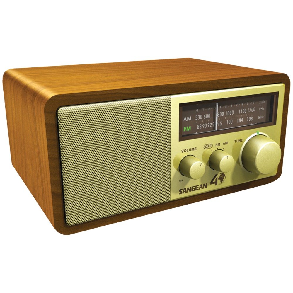 Sangean WR-11SE AM/FM Wooden Retro Tabletop Radio - 40th Anniversary Limited Edition in Walnut Finish | Perfect for Home, Office, and Vintage Decor