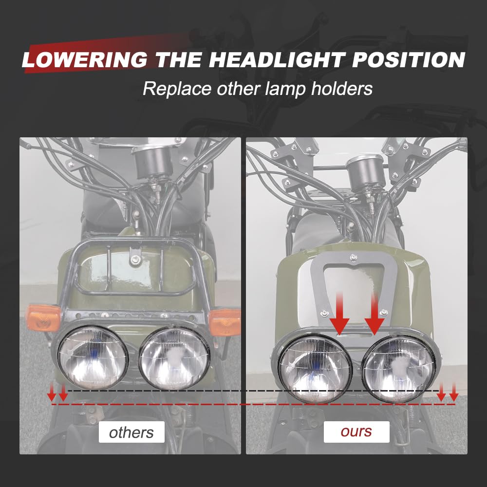 Xitomer Motorcycle Headlight Bracket for Ruckus 50 Zoomer 2003-2024 - Night Riding Safety