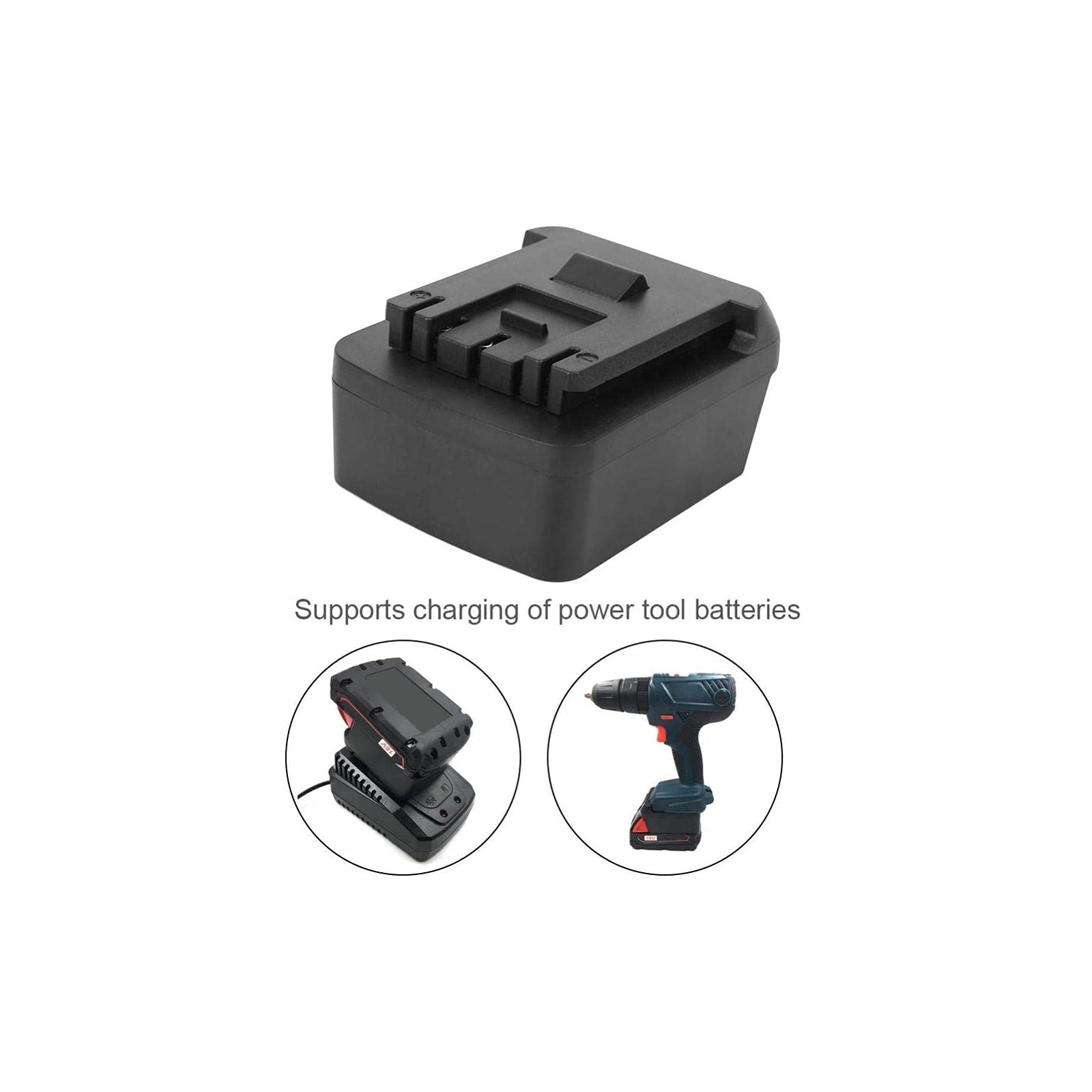 Milwaukee 18V to Bosch Power Tool Battery Adapter - ABS+PC Converter with Charging Support | Compatible with Cordless Tools for DIY Projects & Professional Worksites