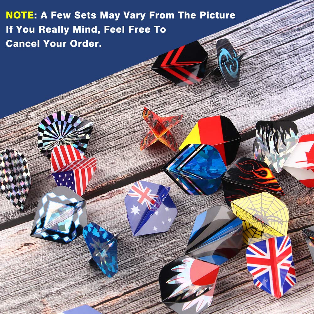 Premium 30 Sets (90 Pcs) Tezoro Standard Dart Flights - Durable Replacement Dart Accessories with Vibrant Designs for Professional & Casual Play - Perfect for Bars, Game Rooms & Home Entertainment