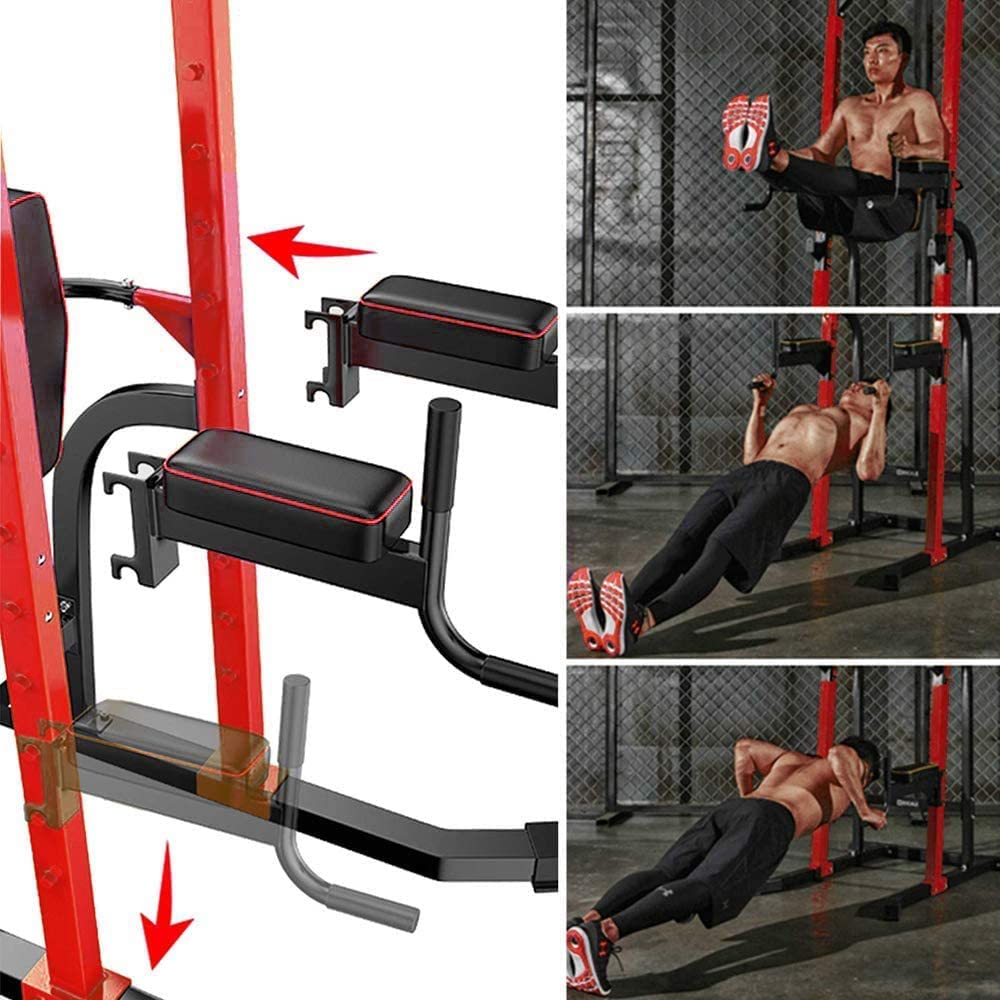 ZENOVA Adjustable Pull Up Bar Station & Power Tower - Multi-Function Home Gym Equipment for Strength Training, Chin Ups, Dips & Workouts - Perfect for Home Fitness, Garage Gym & Small Spaces