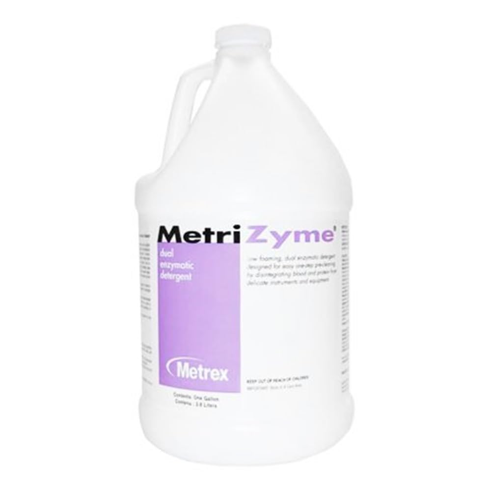 MetriZyme Dual Enzymatic Detergent - 1 Gallon Concentrated Cleaning Solution for Commercial & Home Use - Removes Tough Stains, Odors & Biofilms - Ideal for Restaurants, Hospitals & Household Cleaning