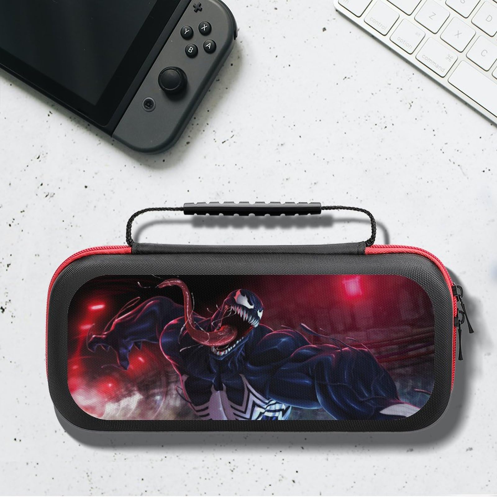 Bopanku Protective Travel Carrying Case for Nintendo Switch & Switch OLED - Durable Hard Shell Case for Console, Joy-Cons & Accessories - Perfect for Gaming on The Go, Travel & Storage