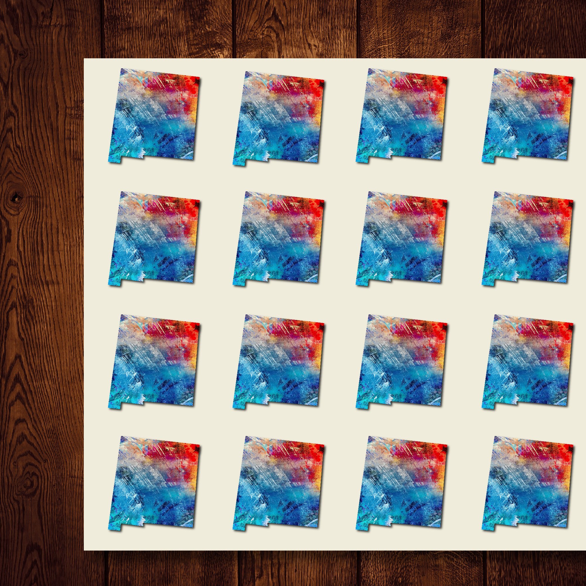 New Mexico State Craft Stickers - 30 Pack of 1.5 Inch Decorative Stickers for Scrapbooking, Party Decorations, DIY Projects, Seals & Stationery - Perfect for Journals, Planners, Gift Wrapping & Home Decor