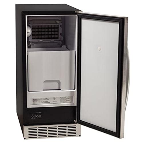 EdgeStar IB450SSP 15-Inch Undercounter Ice Maker - 50 lbs Daily Clear Ice Production with Drain Pump for Home Bars, Restaurants & Offices