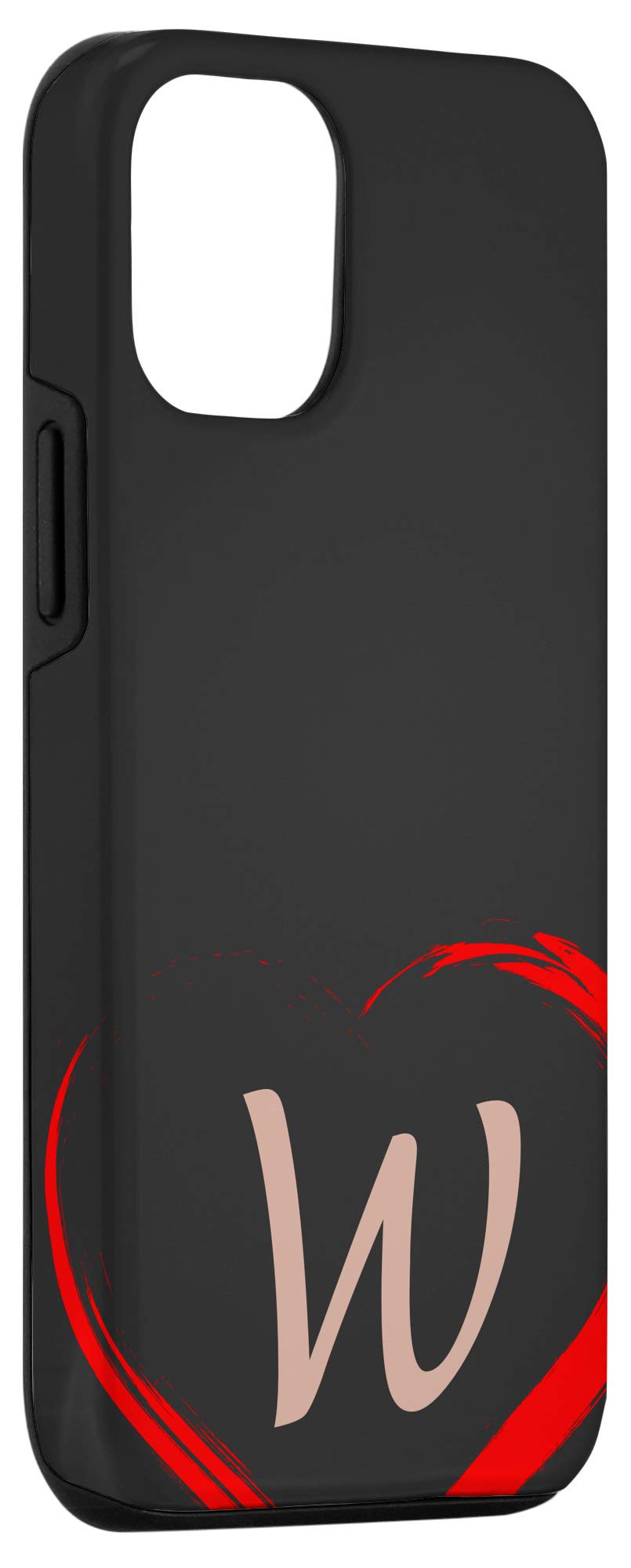 iPhone 12/12 Pro Personalized Letter W Initial Case - Romantic Valentine's Day Gift for Couples (Him & Her) - Perfect for Anniversaries, Weddings & Date Nights