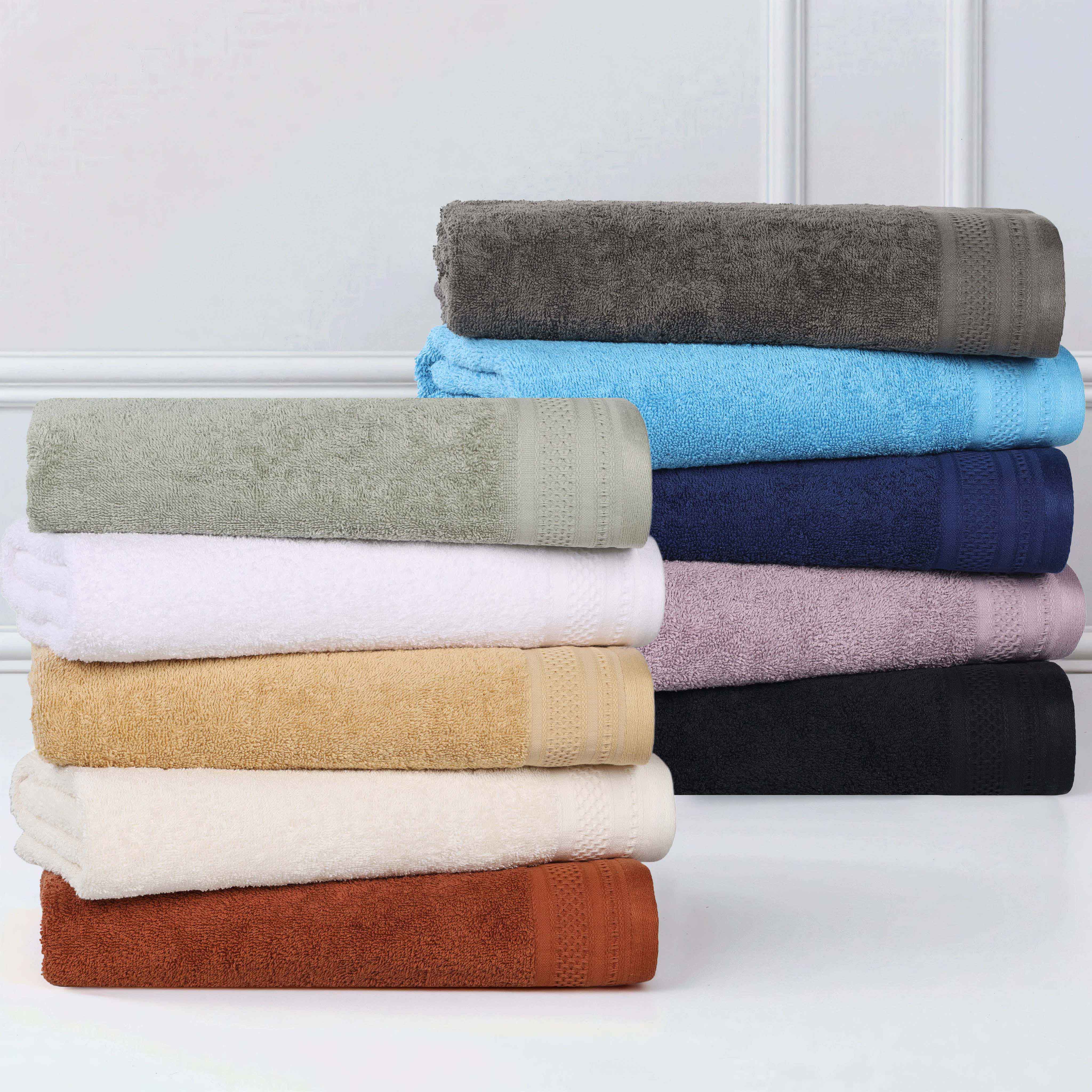Premium Honeycomb Waffle Weave Cotton Bath Towels Set of 2 - Ultra Soft & Absorbent Luxury Bath Sheets for Spa, Hotel & Home Use