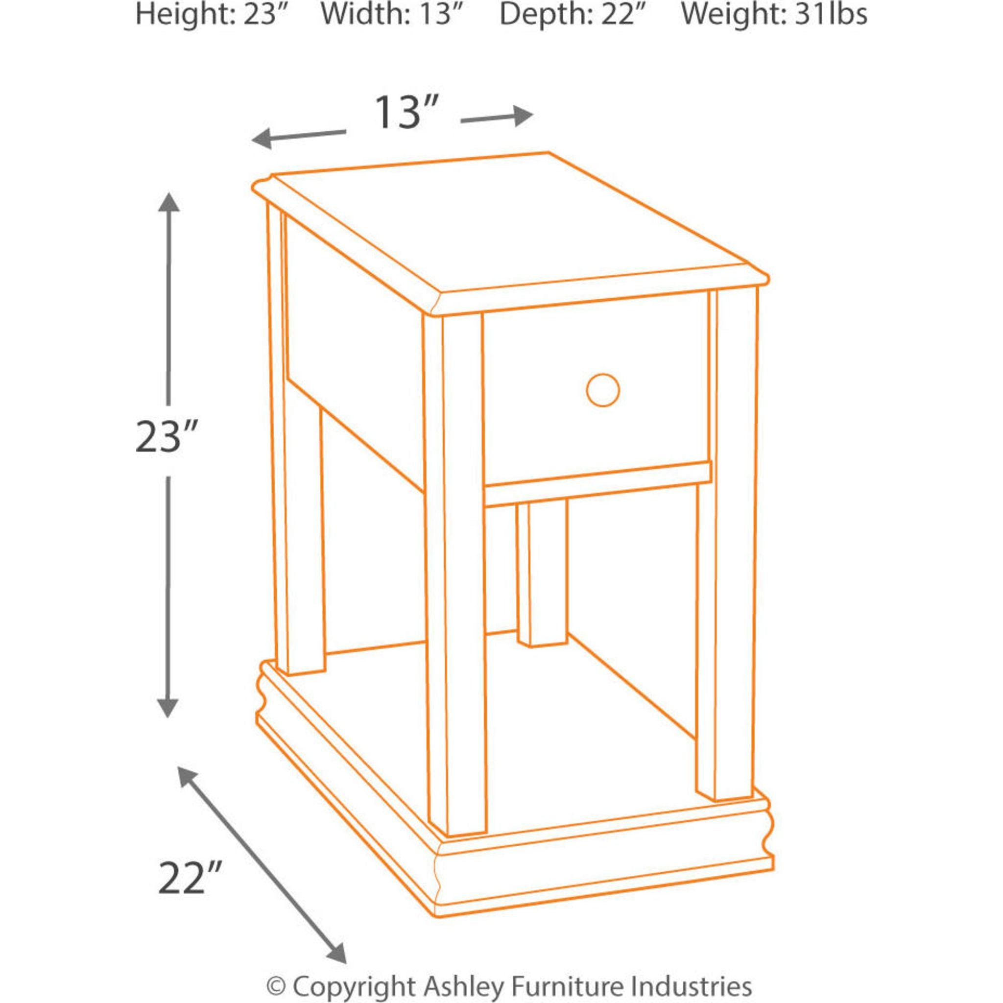 Breegin Brown End Table - Small Side Table for Living Room, Bedroom, or Office - Perfect for Holding Lamps, Books, and Decor