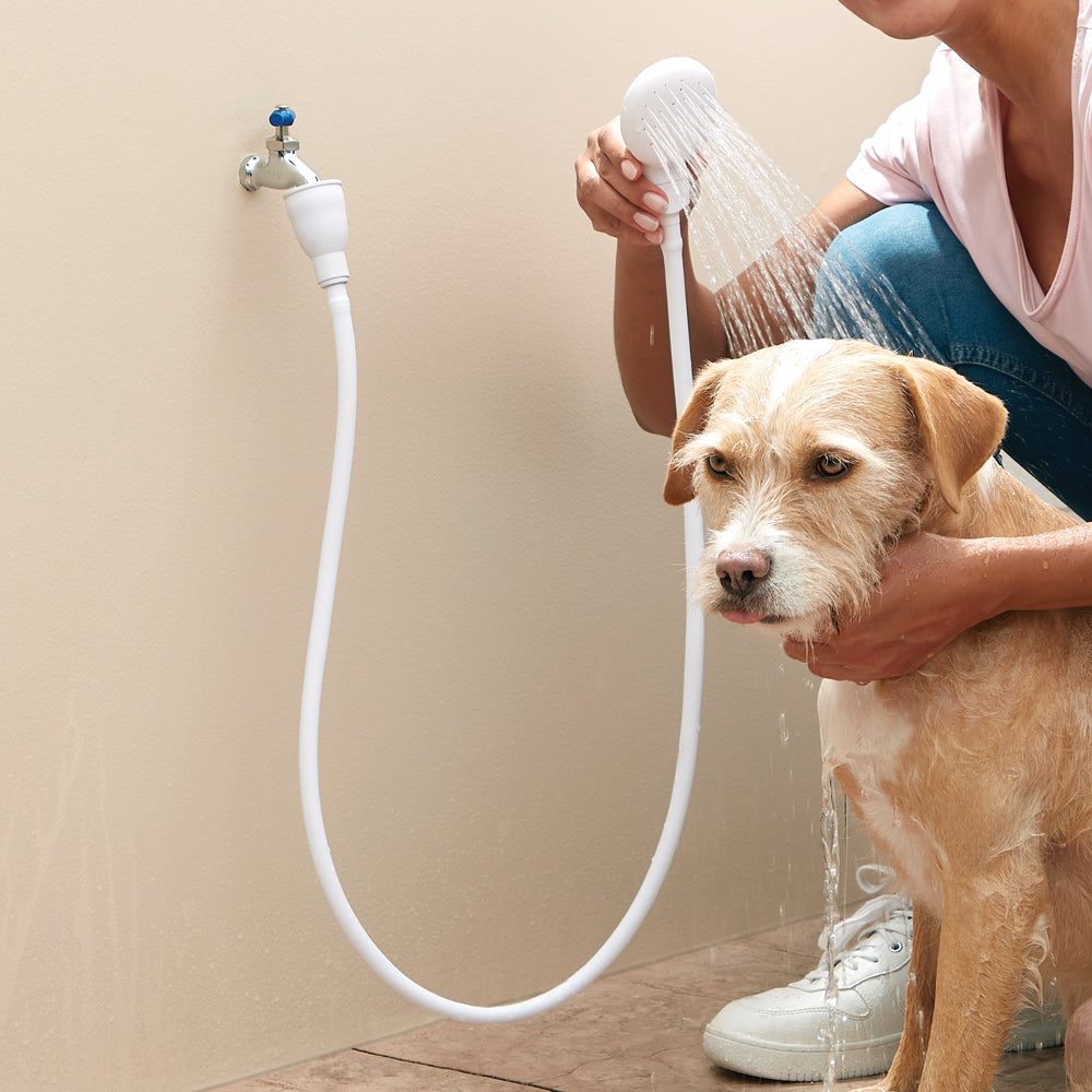 Stainless Steel Sink Shower Extension Hose - Flexible Faucet Sprayer for Kitchen & Bathroom Sink (Perfect for Washing Dishes, Pets, and Hair)