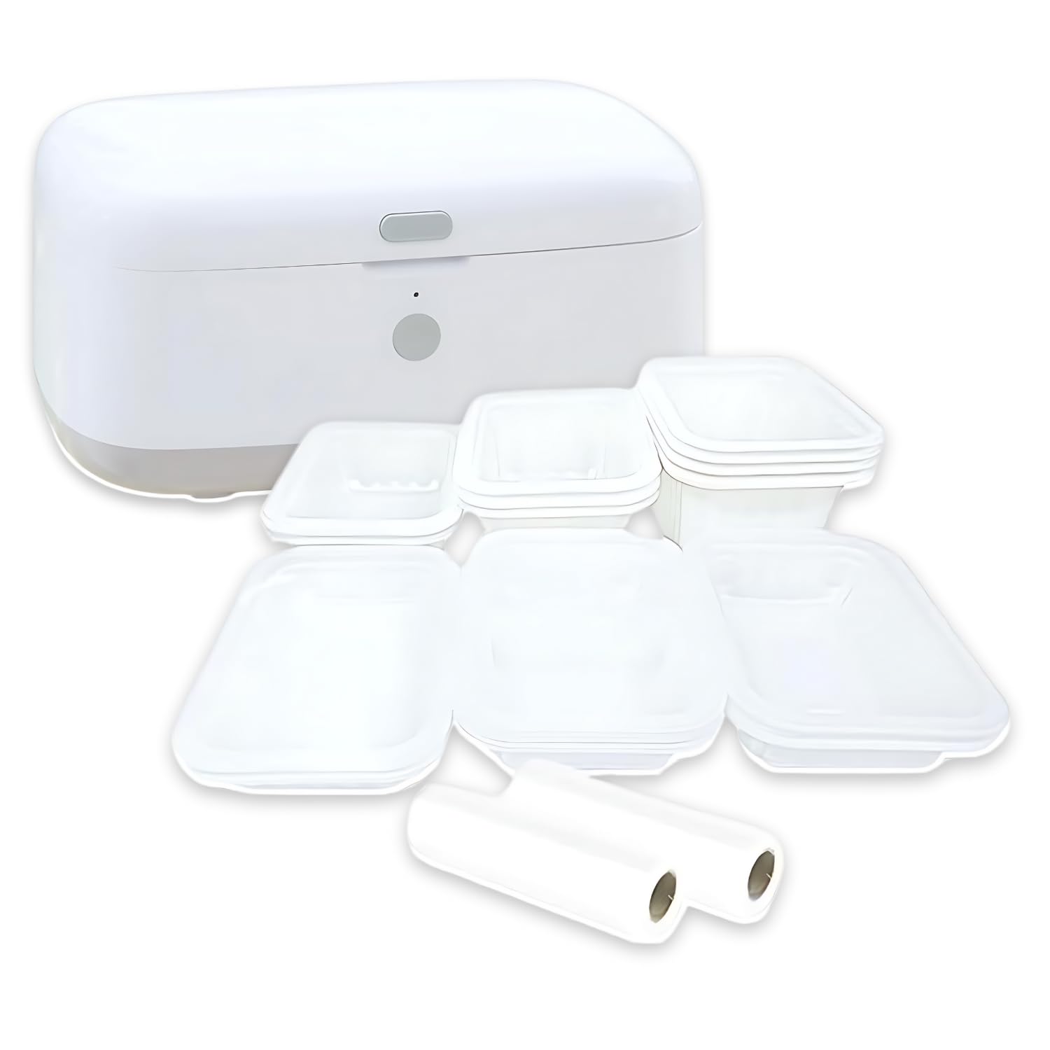 Compact Tray Sealer Machine for Meal Prep, Food Delivery & Storage - Includes 10 Trays, 1 Top Film & 1 EPL Film - Easy-to-Use Container Sealer for Restaurants, Catering & Home Use - Perfect for Fresh Food Packaging & Leftover Preservation