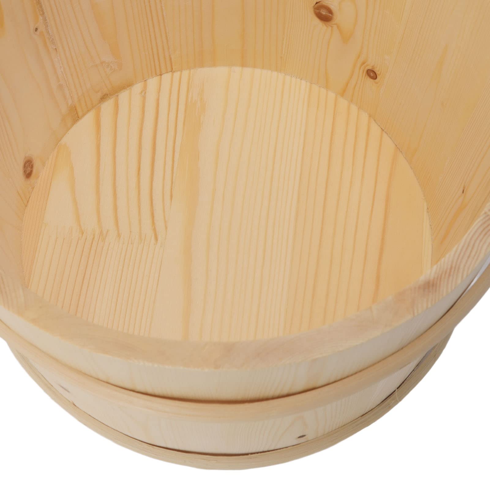 Qcwwy Wooden Sauna Bucket Set, 4L - Handcrafted Wood Sauna Accessory with Plastic Insert for Spa, Swimming Pool - Perfect for Relaxation & Wellness Retreats