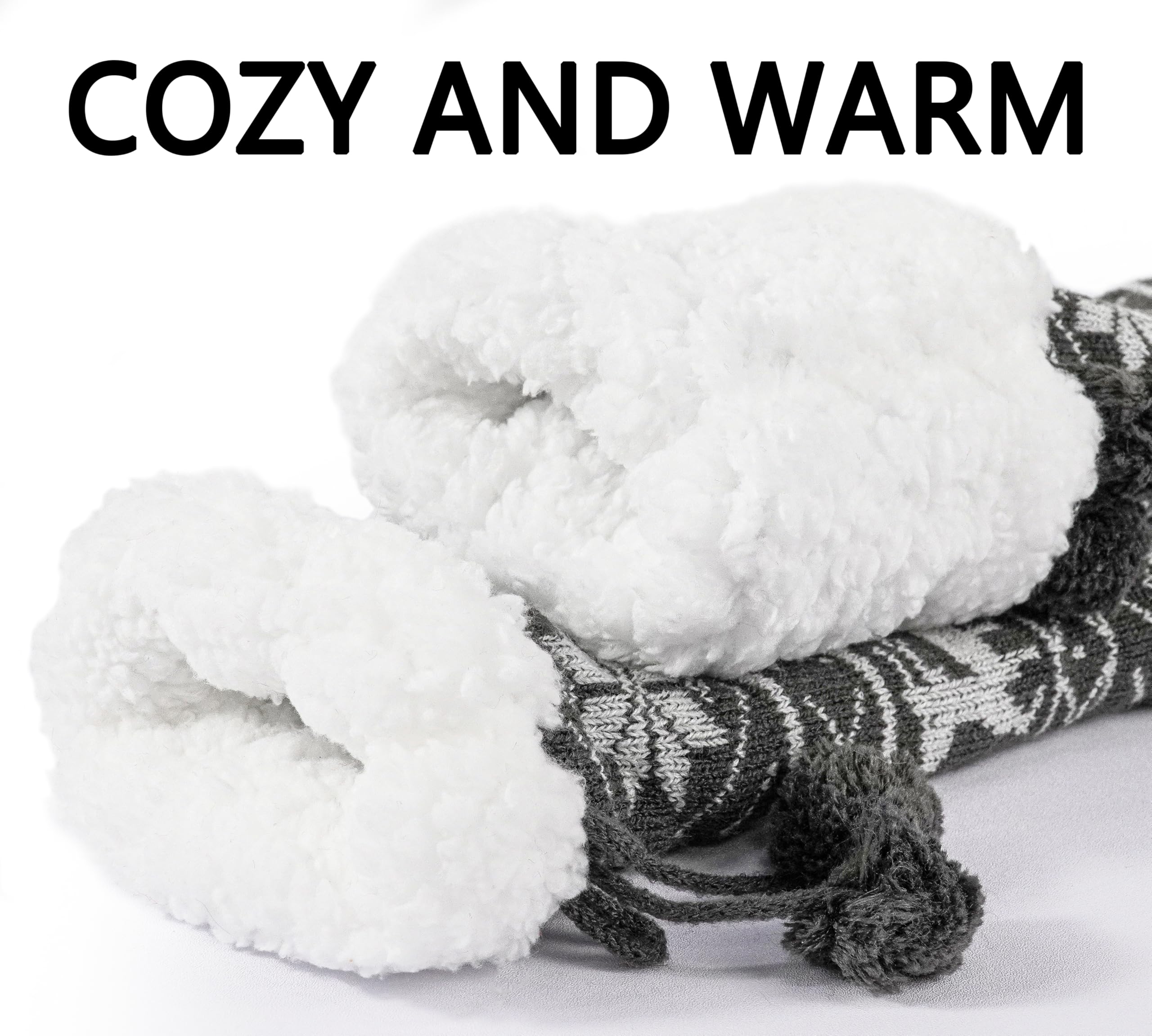 BenSorts Women's Non-Slip Winter Thick Slipper Socks with Grippers - Warm Fuzzy House Socks for Cold Weather, Cozy Indoor & Outdoor Wear - Perfect Christmas Gifts for Her
