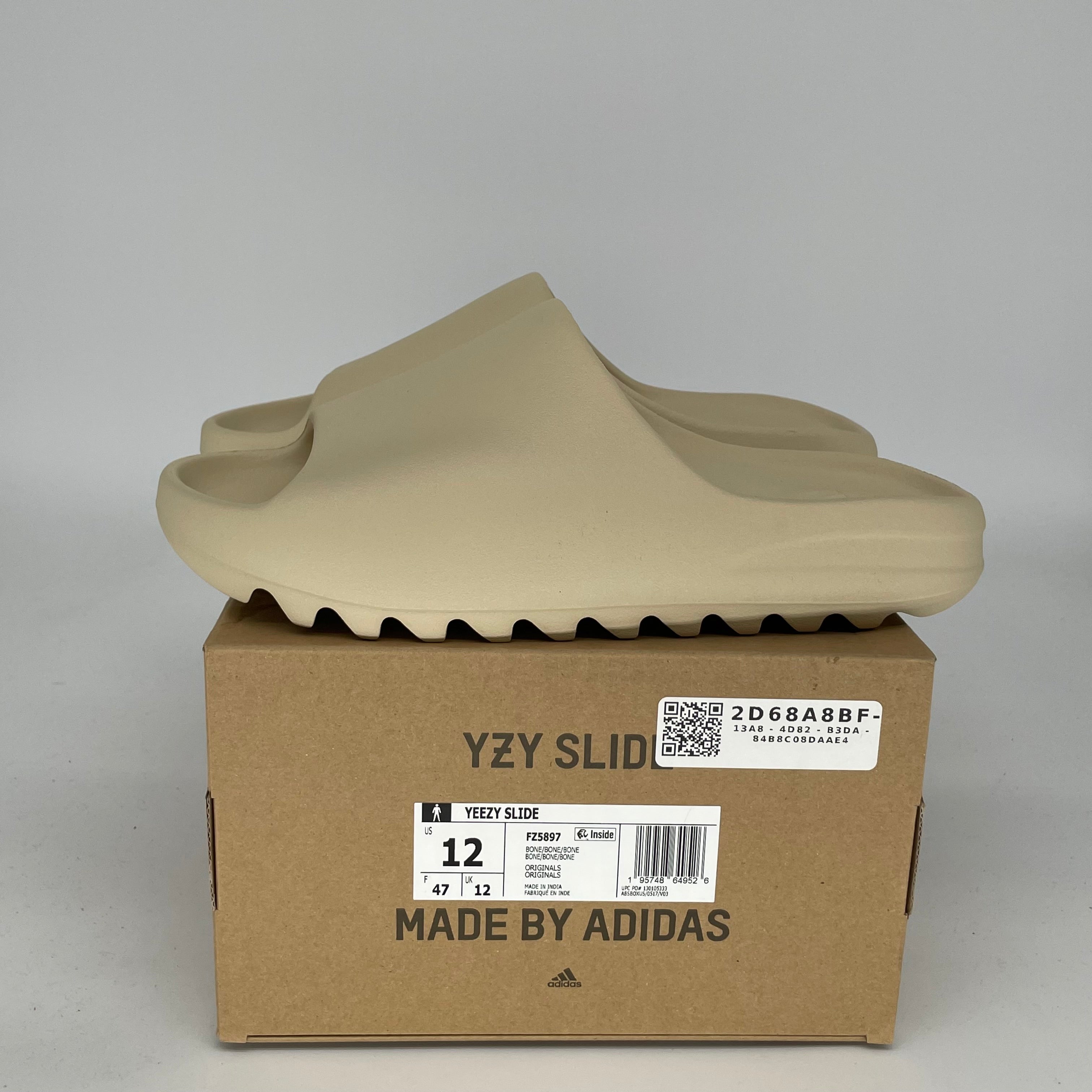 Adidas Yeezy Slide Bone - Men's Size 12 (FZ5897) | Comfortable Slides for Beach, Pool & Casual Wear