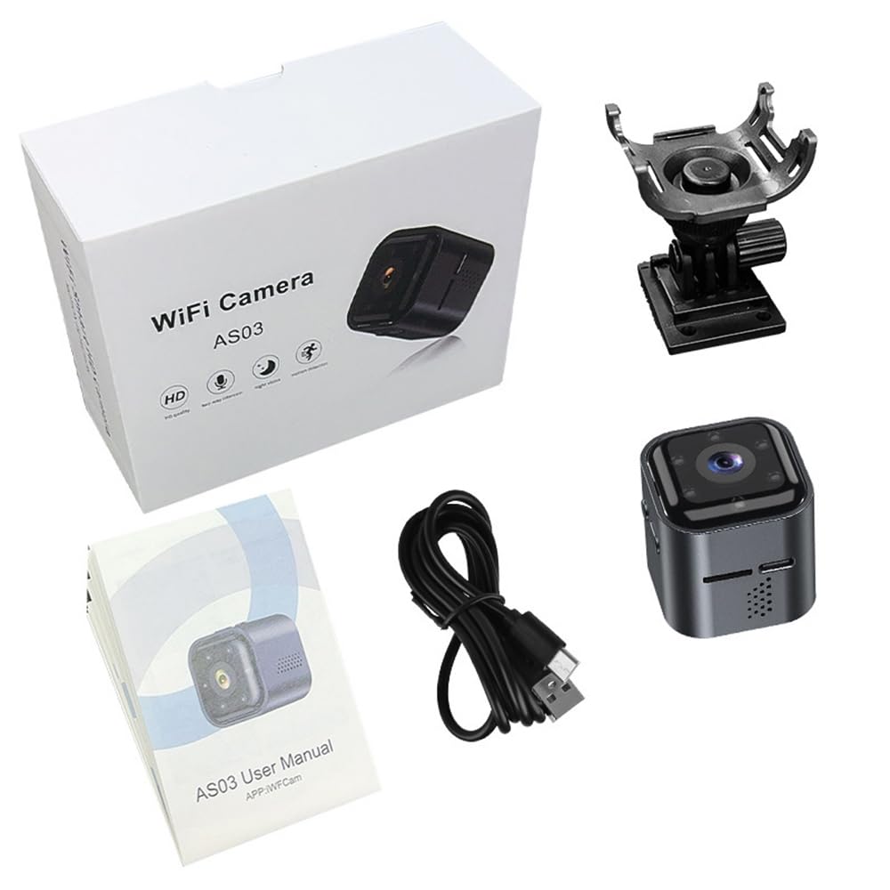 Andoer 1080P Smart WiFi Security Camera with Two-Way Audio, Night Vision & Motion Detection - Wireless Indoor Camera for Home, Baby Monitor & Pet Camera (Built-in Battery) - Perfect for Home Security, Office Monitoring & Smart Home Automation