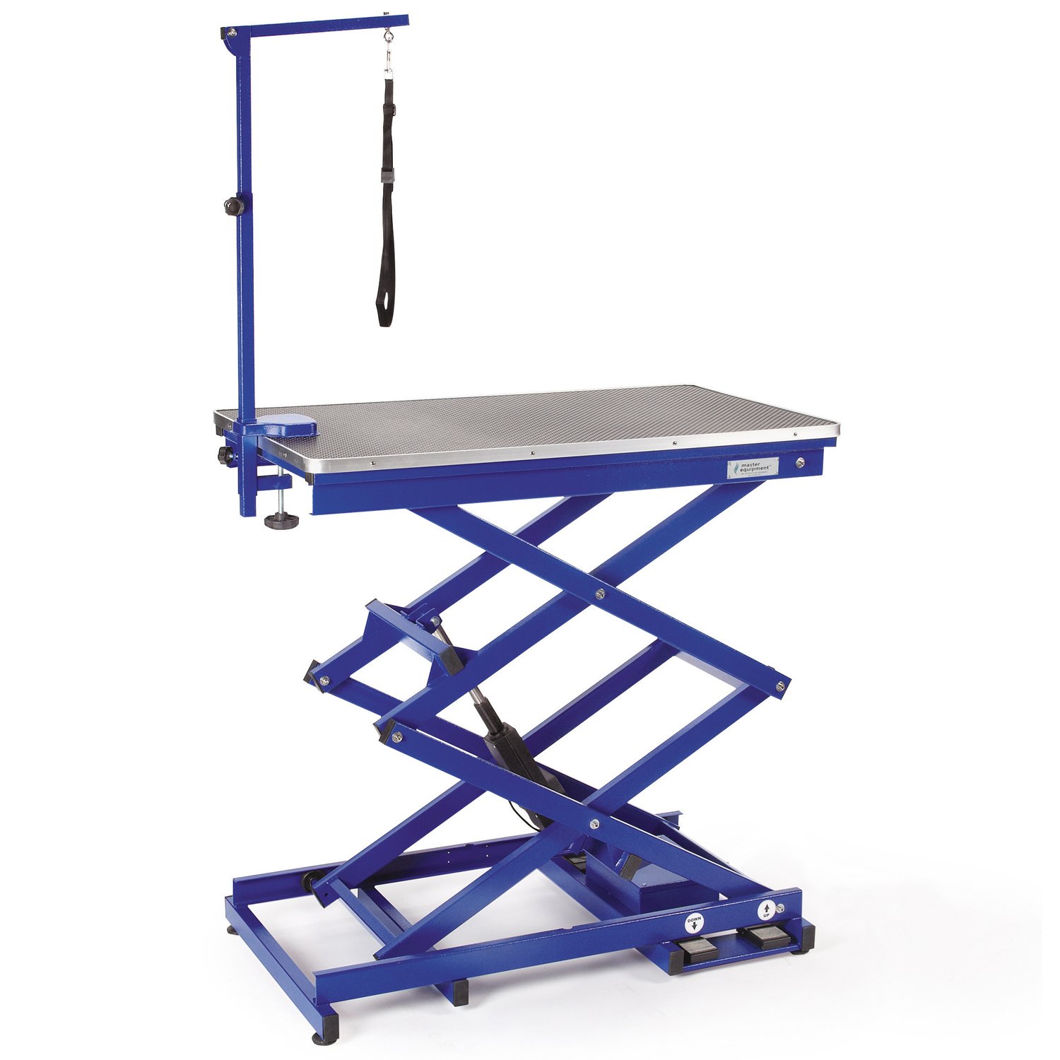 Master Equipment Xtend Electric Grooming Table for Dogs & Cats - Adjustable Height Blue Pet Grooming Station for Professional & Home Use