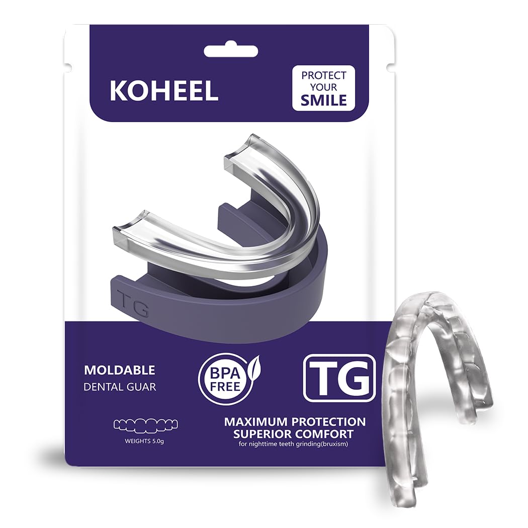 KOHEEL TG Teeth Grinding Mouth Guard for Bruxism - Comfortable & Easy to Use Dental Night Guard for Teeth Clenching - Perfect Fit for Adults (5 Pack) - Ideal for Nighttime Teeth Protection & TMJ Relief