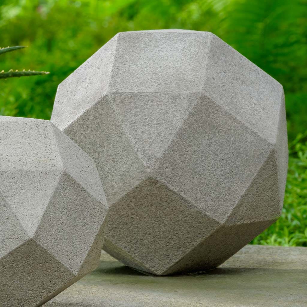 Campania International Polyhedron Medium Statue - Modern Geometric Home Decor for Living Room, Office & Garden | Durable Resin Sculpture for Indoor & Outdoor Use