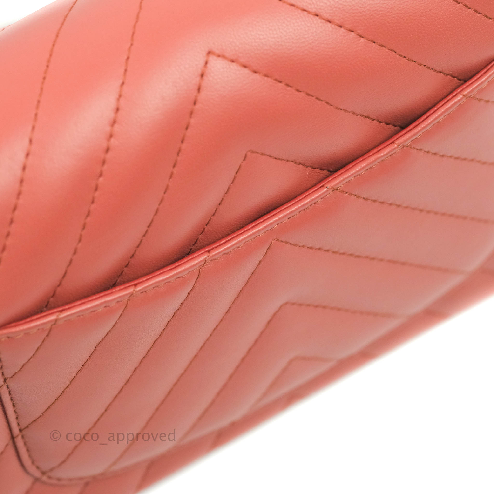 Chanel Chevron Mini Rectangular Flap Bag in Brick Red Lambskin Leather with Aged Gold Hardware - Luxury Crossbody Purse for Women, Perfect for Date Night & Special Occasions
