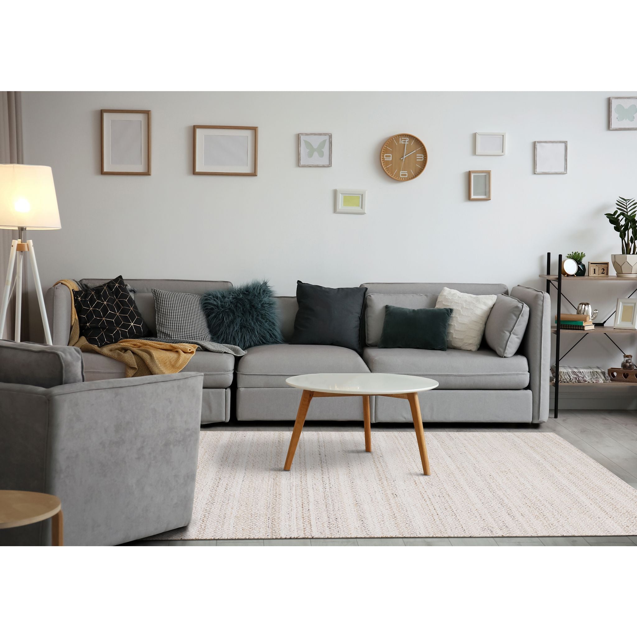 Soft and Plush Aspen Area Rug 5x8 Feet - Non-Slip Living Room Rug for Home Decor, Bedroom, Office - Neutral Modern Design for Cozy Spaces