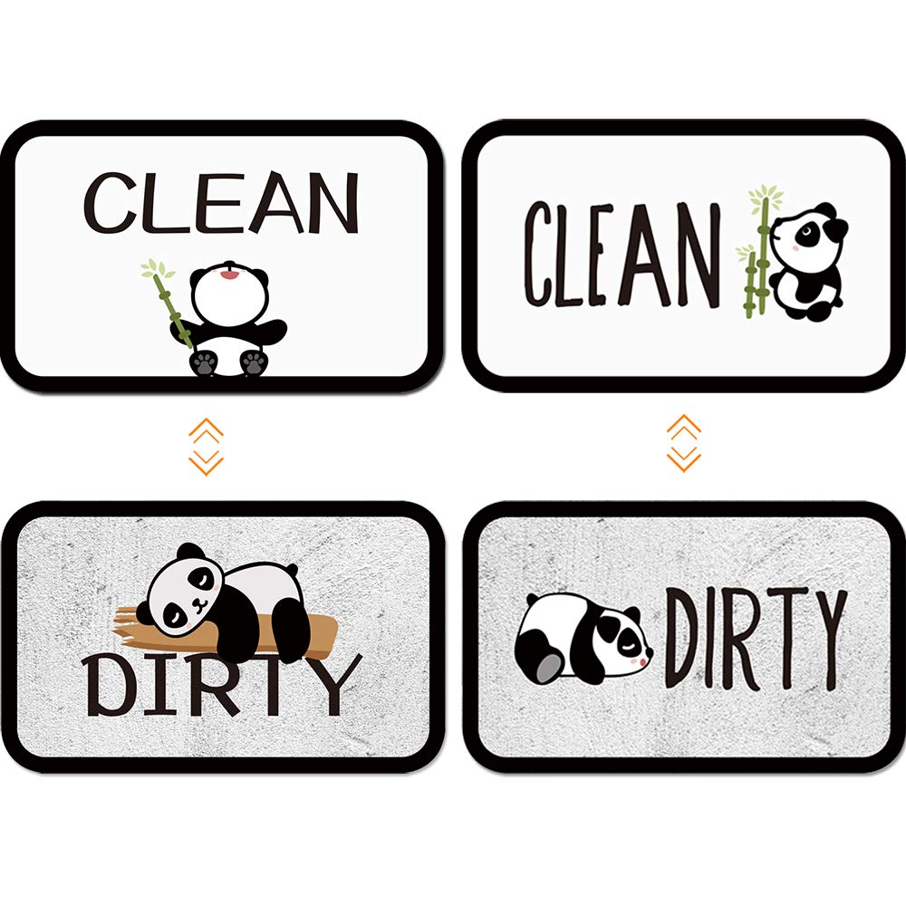 2PCS Cute & Functional Dishwasher Magnet Sign - Clean Dirty Indicator, Double Sided Reversible Kitchen Decor for Home Organization - Perfect for Kitchen, Office, Dorm & RV Use