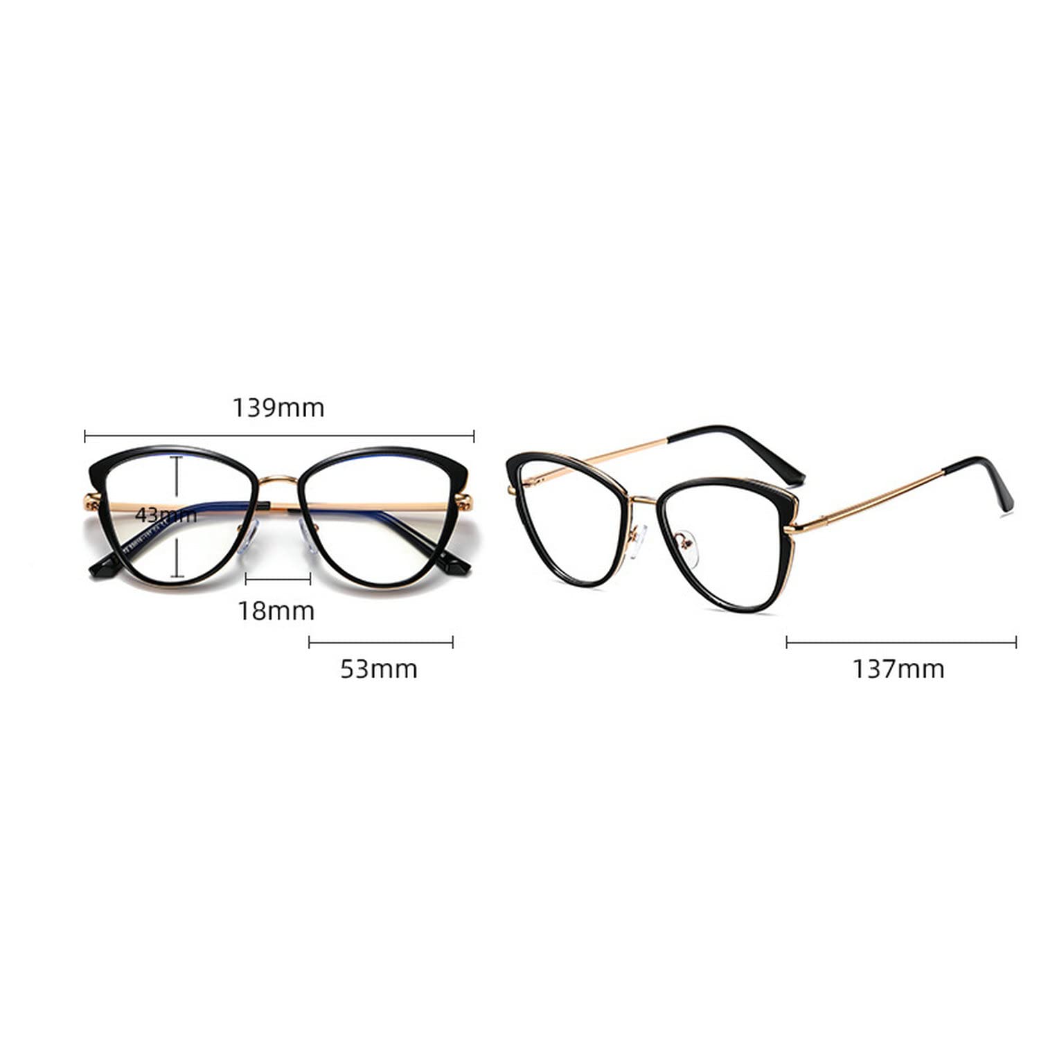 Blue Light Blocking Glasses for Women - Fashionable Cat Eye Reading Glasses with Anti-Glare for Computer Work, Gaming & Nighttime Reading - Melrose Stylish Eyewear Collection